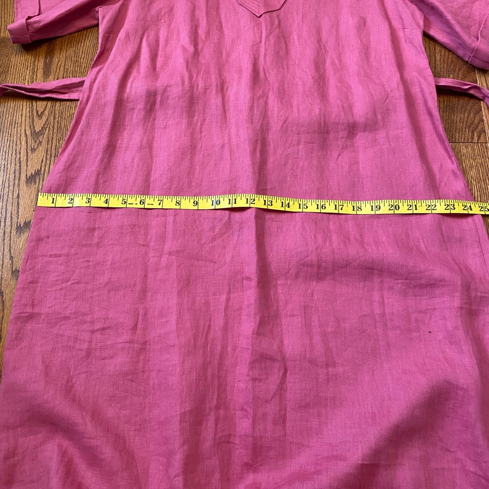 Casual Maxi Dress with Tie Waist - Dusty Rose - CAROL - Picture 8 of 13